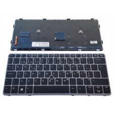 Teclado HP EliteBook 820 G1 | 820 G2 |725 G2 Track Stick Retroiluminado - Moldura Cinza